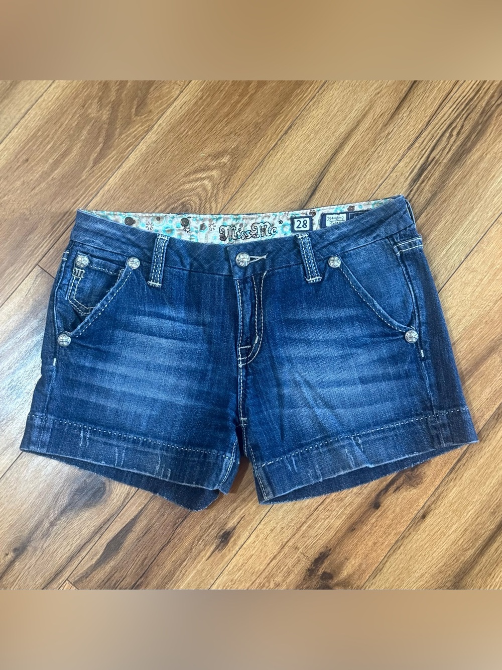 Miss Me Women's Blue Denim Shorts Size 28